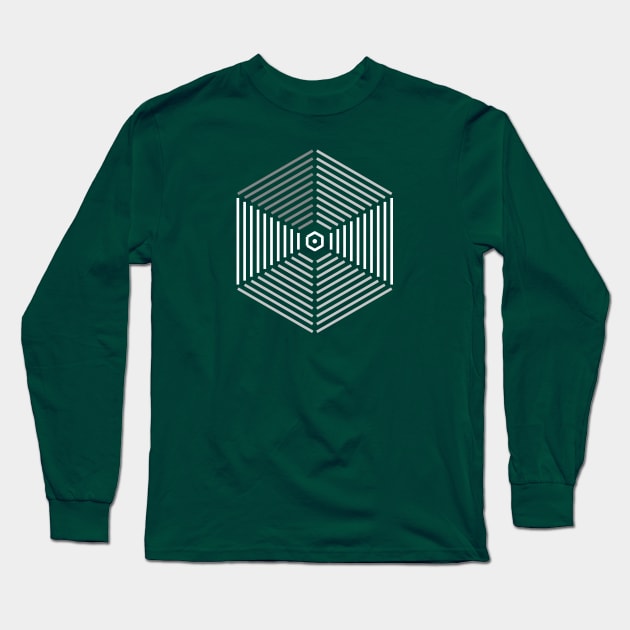 hexagon lines Long Sleeve T-Shirt by Mint Tees